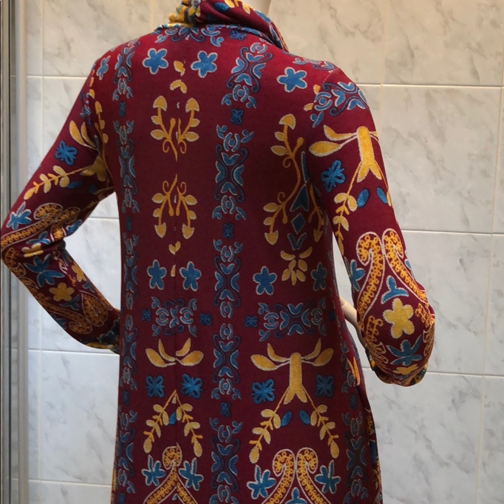 WINE MUSTARD PRINT DRESS - Picture 8 of 8